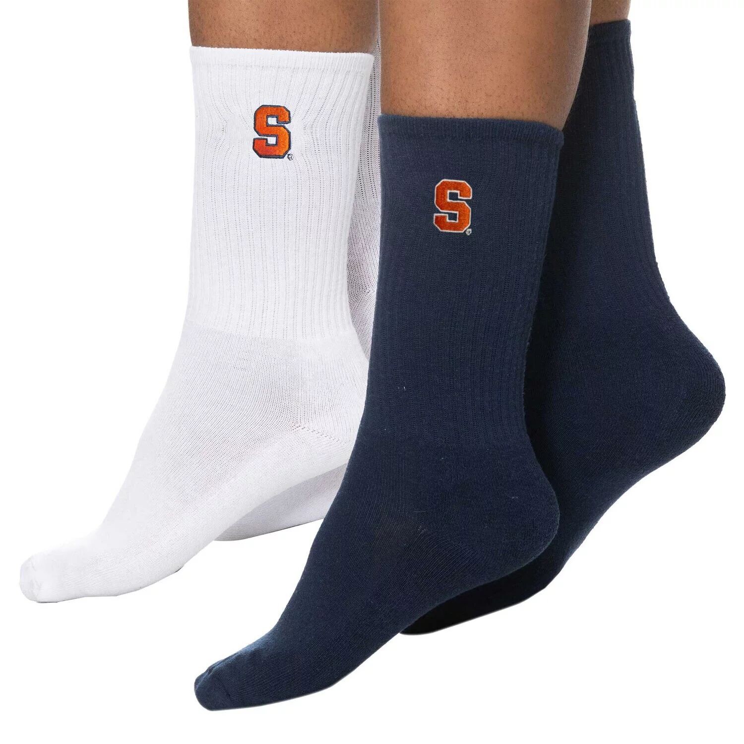 

Женские носки ZooZatz темно-синего/белого цвета Syracuse Orange, 2 пары четверть длины