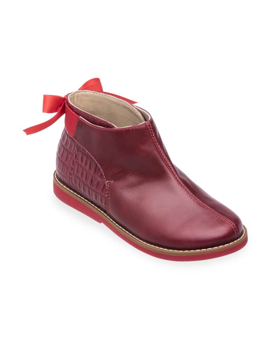 

Девочки Ботильоны Annabelle Bow Moc-Croc, Детские/Малыши/Дети Elephantito