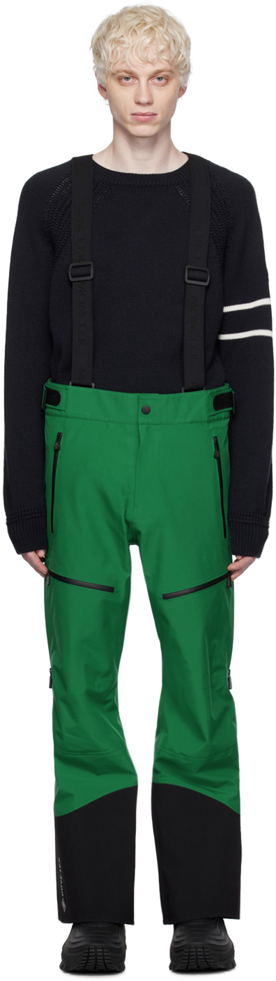 Зеленые лыжные брюки Bootcut Moncler Grenoble moncler grenoble черные лыжные брюки