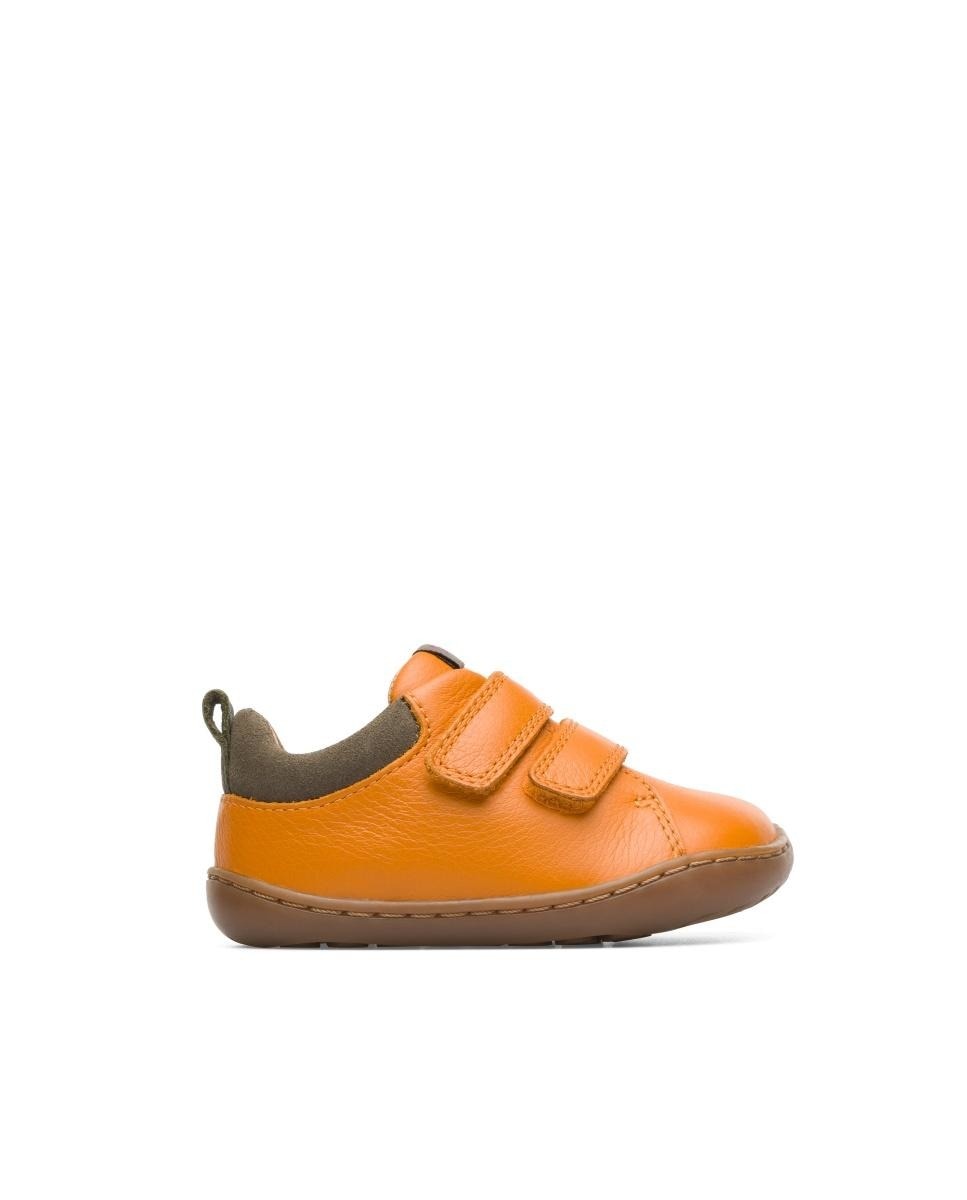 Camper baby boy оранжевые кожаные спортивные туфли Camper, оранжевый first steps oops