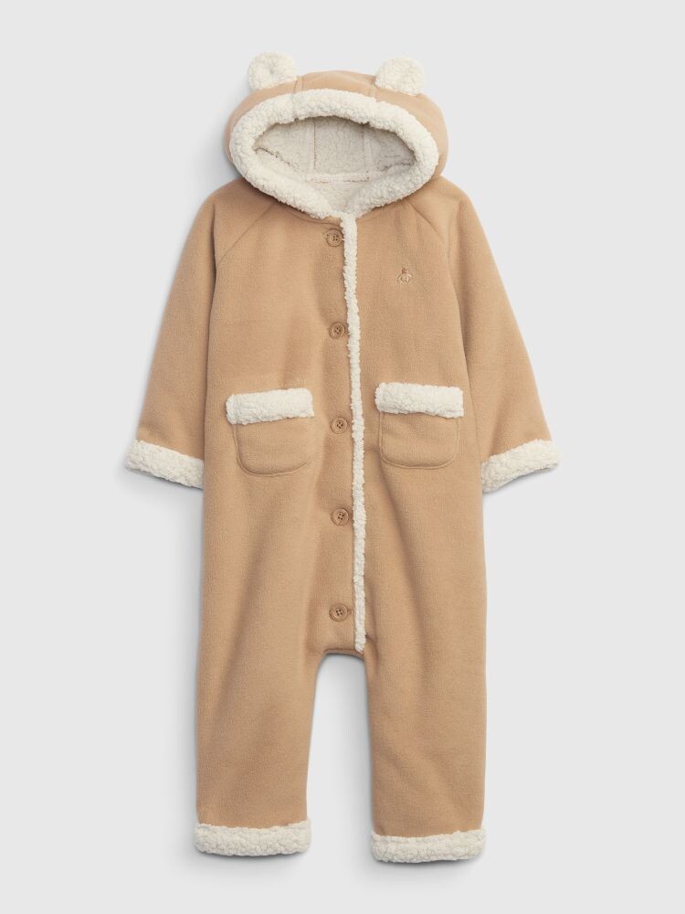 

Комбинезон с дубленкой Gap, коричневый