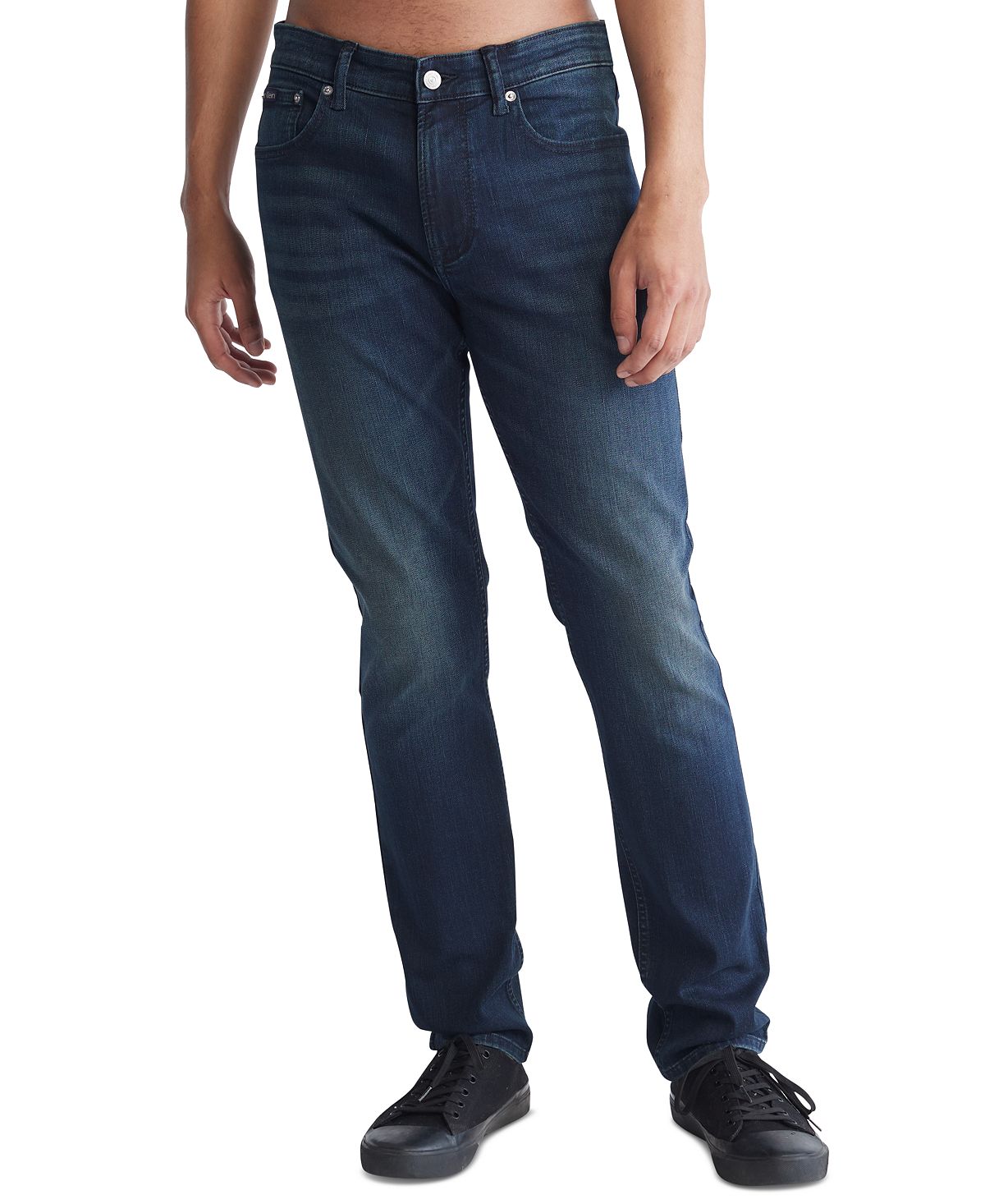Мужские зауженные джинсы стрейч Calvin Klein цена и фото