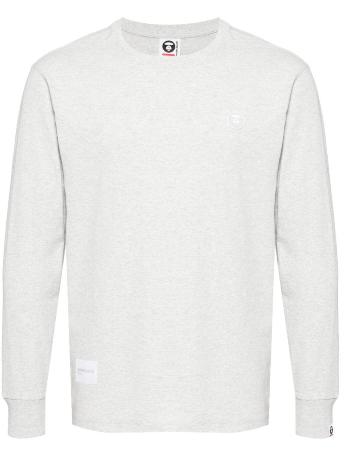 

AAPE BY *A BATHING APE футболка с длинными рукавами и нашивкой-логотипом, серый