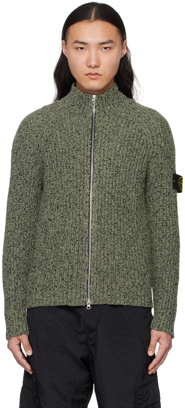 

Зеленый свитер на молнии Stone Island