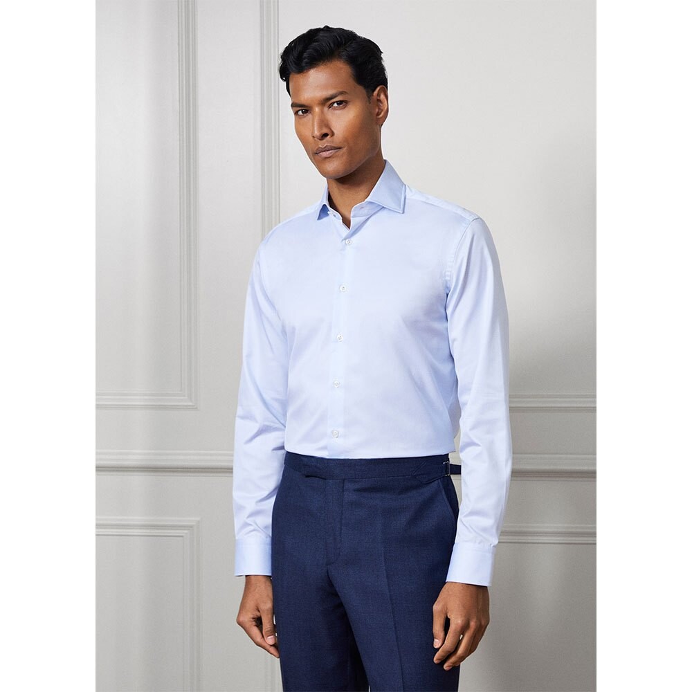 

Рубашка с длинным рукавом Hackett Sr Twill Fine, синий