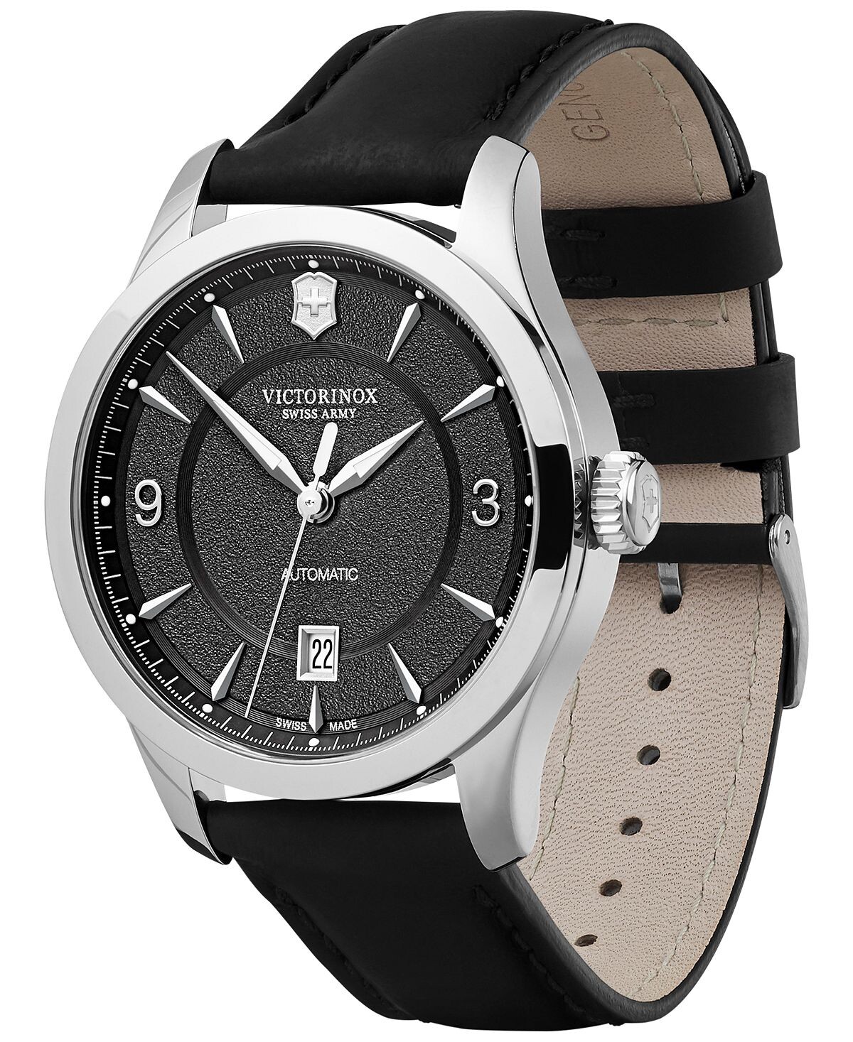 

Часы Mechanical Alliance, черный кожаный ремешок, 40 мм Victorinox