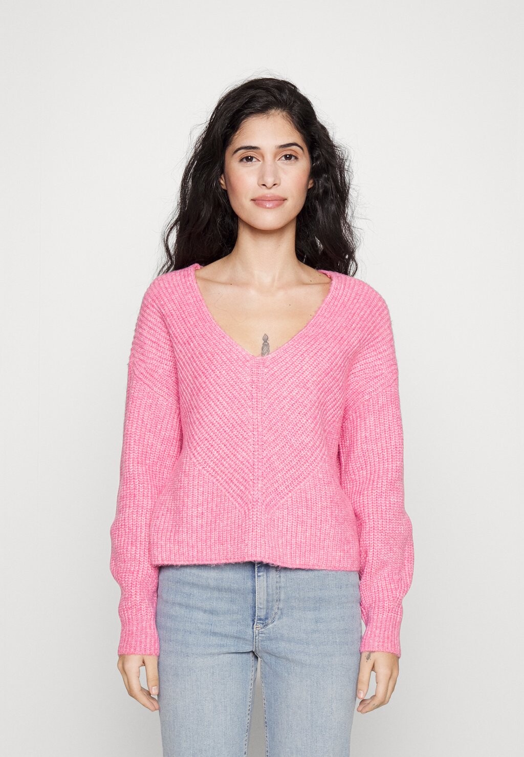 

Свитер ONLY Onlallie Life V Neck, азалия розовый