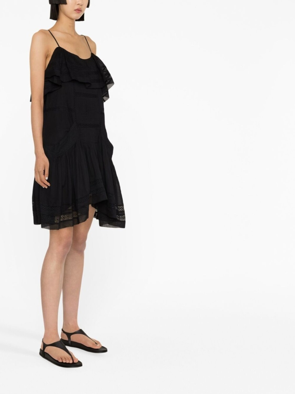 

Marant Étoile платье мини Moly с английской вышивкой, черный