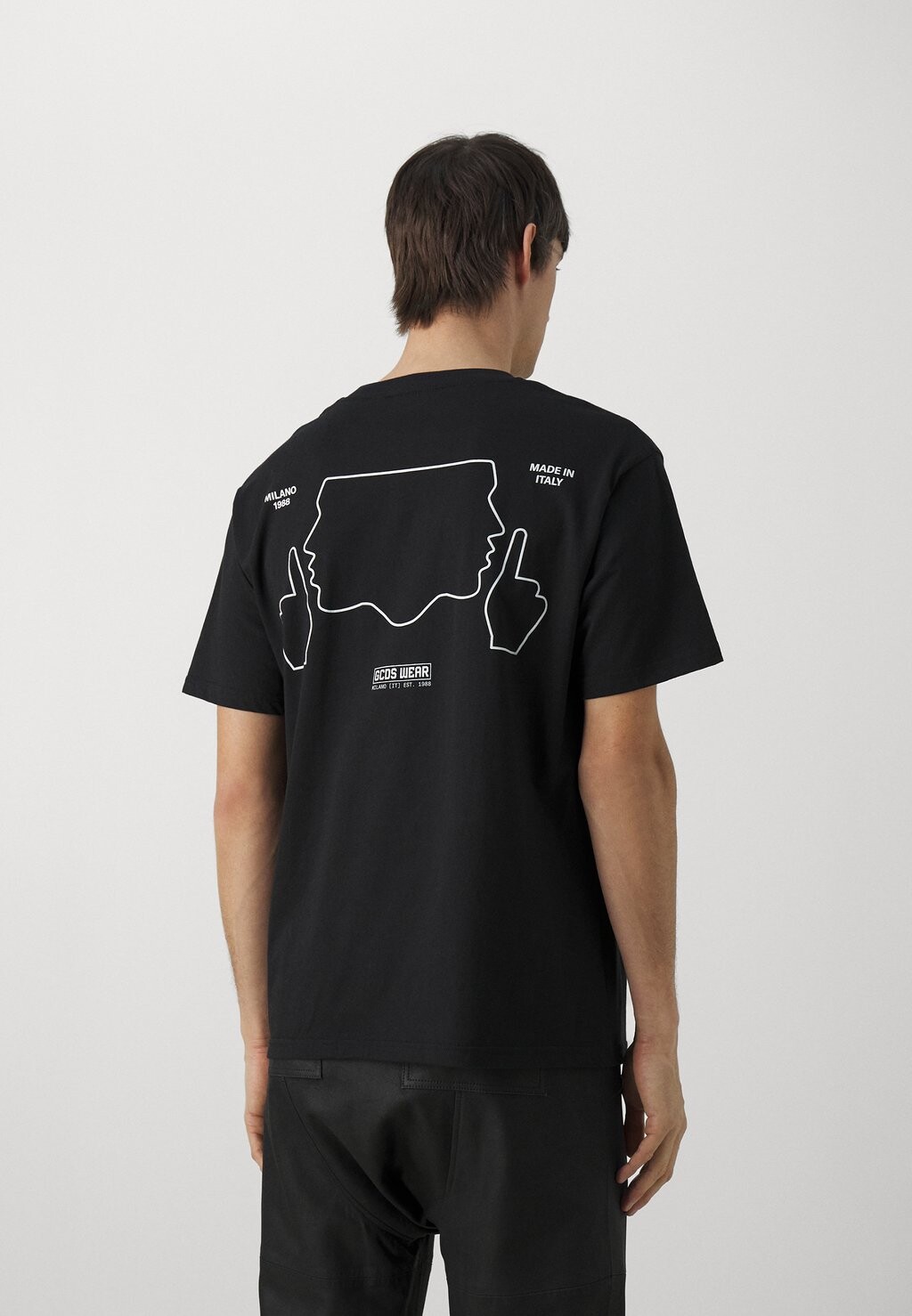 

Футболка с принтом Do Not Talk To Me Loose Unisex GCDS, черный
