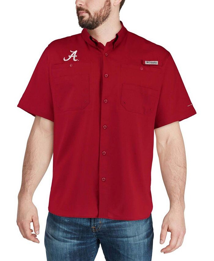 

Мужская рубашка Alabama Crimson Tide PFG Tamiami Columbia, красный
