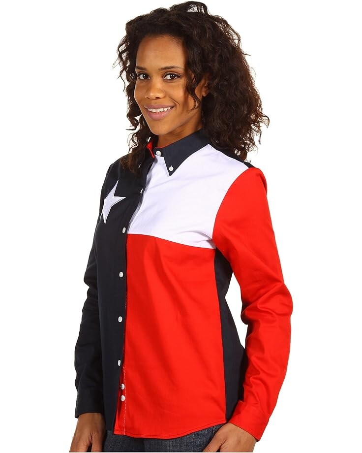 

Рубашка Roper Texas Pieced Flag Shirt, естественный