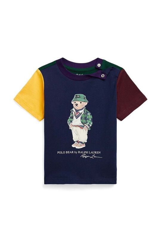 

Хлопковая детская футболка Polo Ralph Lauren, темно-синий