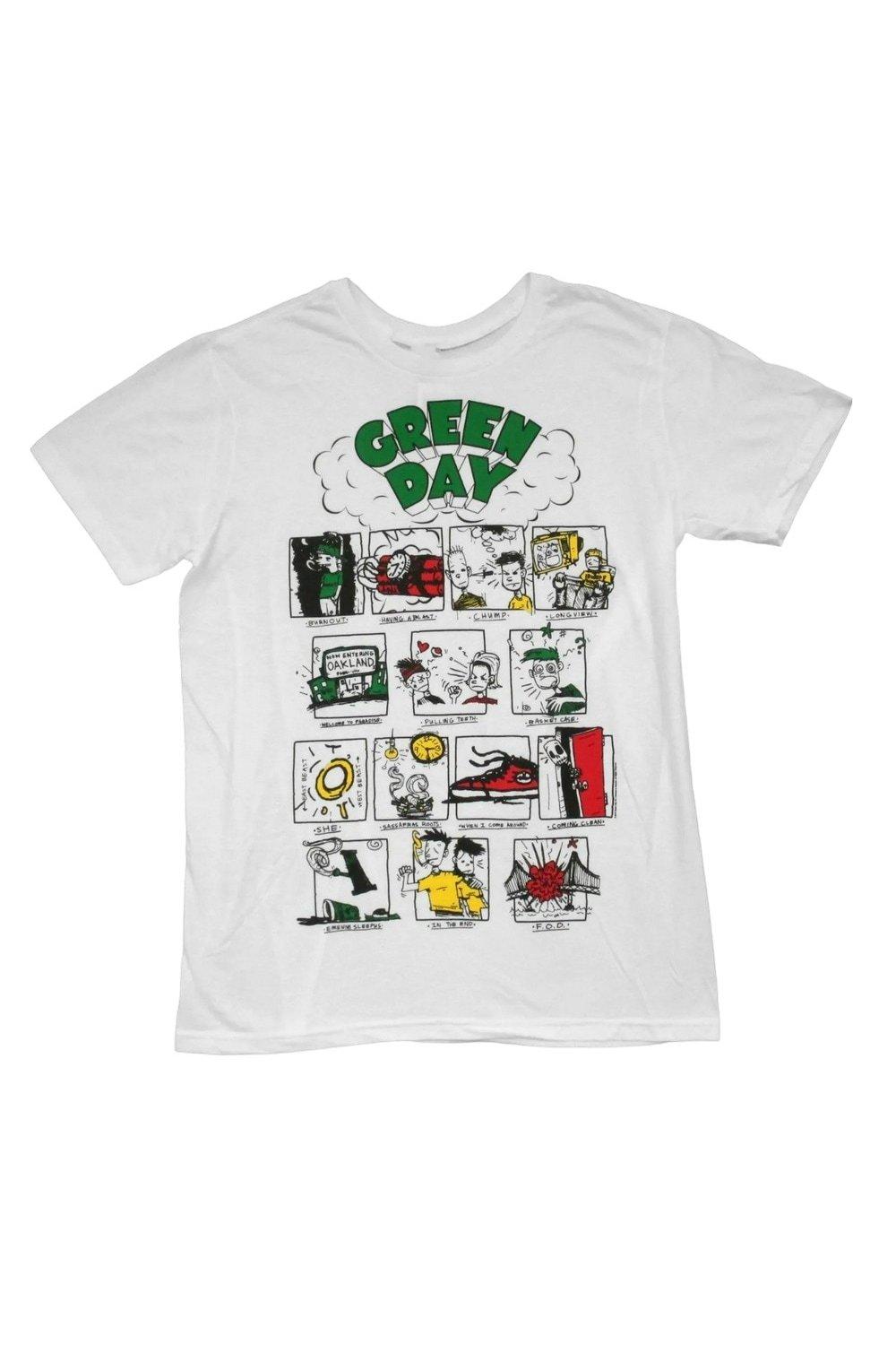 Хлопковая футболка Dookie RRHOF Green Day, белый футболка dookie longview dye wash green day белый