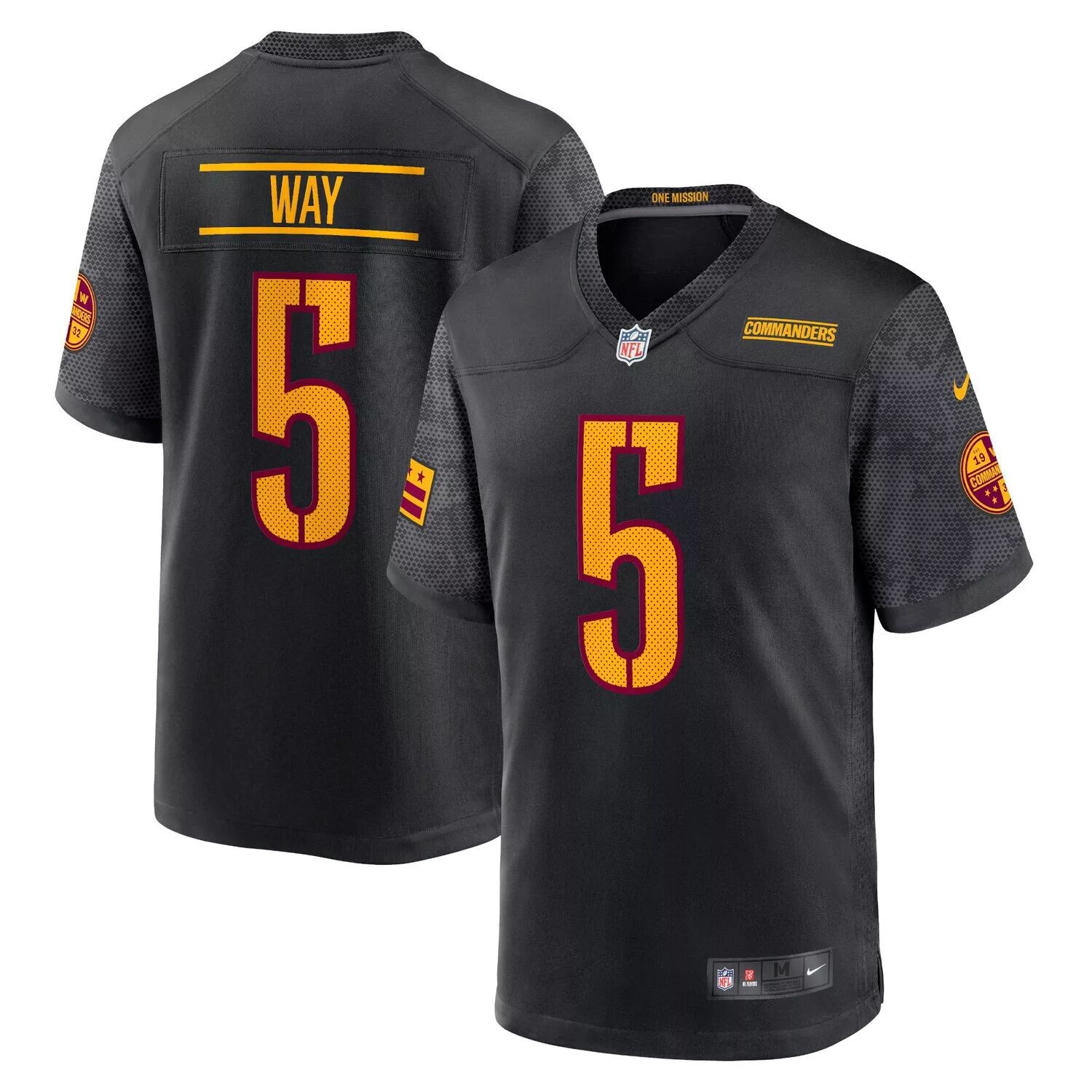 

Мужской черный трикотаж Tress Way Washington Commanders Alternate Game Player Nike