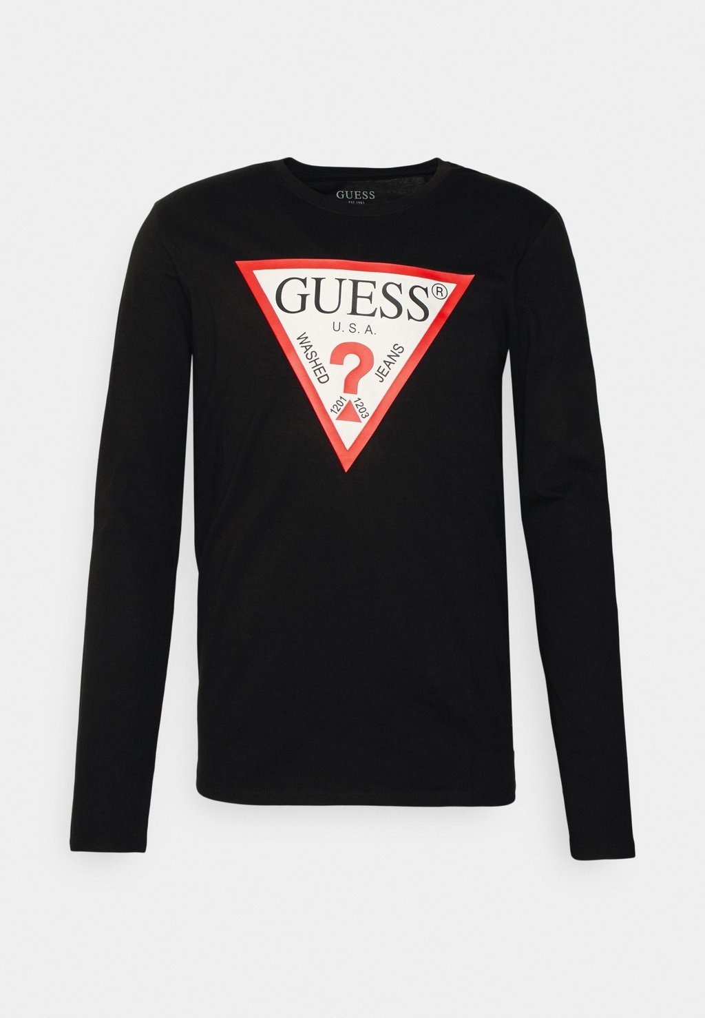 

Футболка с длинным рукавом Original Logo Tee Guess, цвет jet black