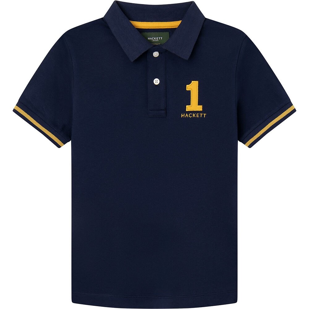 

Поло с коротким рукавом Hackett Heritage Number, синий