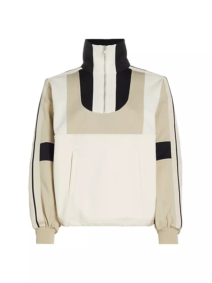 

Спортивная куртка-анорак с цветными блоками Palm Angels, цвет butter black
