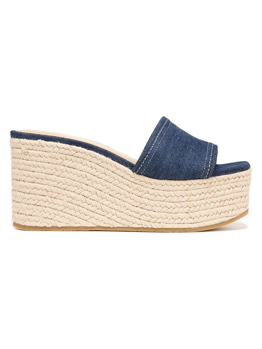 

Джинсовые сандалии на танкетке Gable Espadrille Veronica Beard, синий