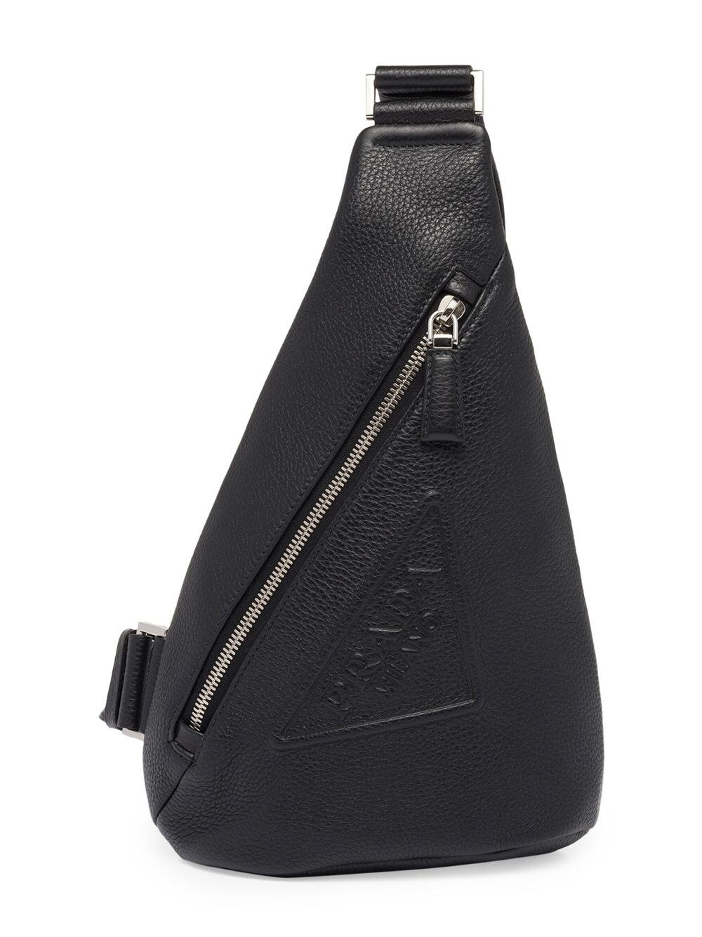 

Кожаная сумка через плечо Prada, черный