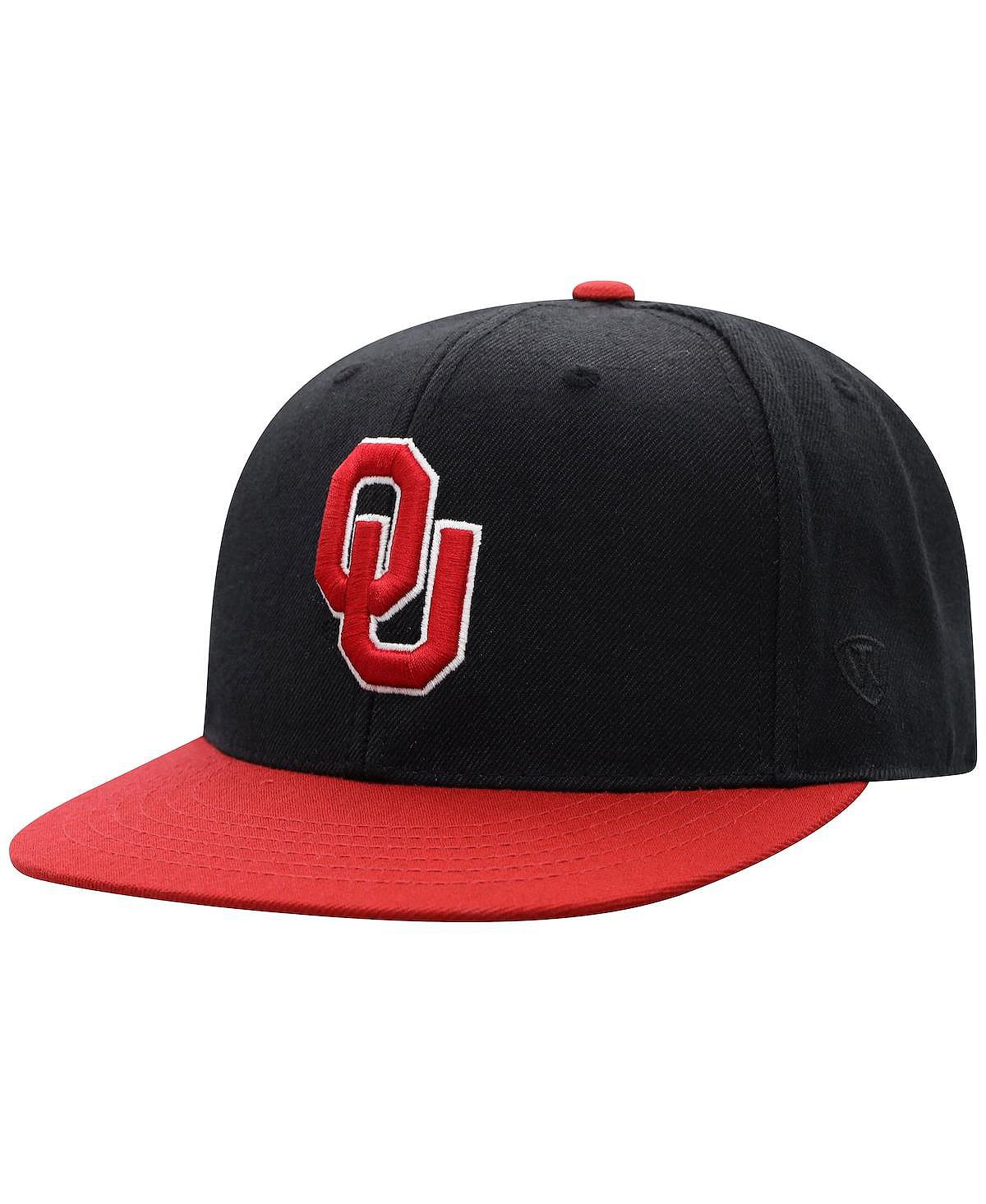 Мужская двухцветная приталенная шляпа черного, малинового цвета Oklahoma owners Team Color Top of the World