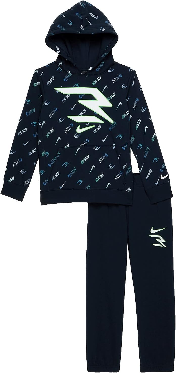 

Детский набор Nike All Over Print Pullover Set, цвет Obsidian