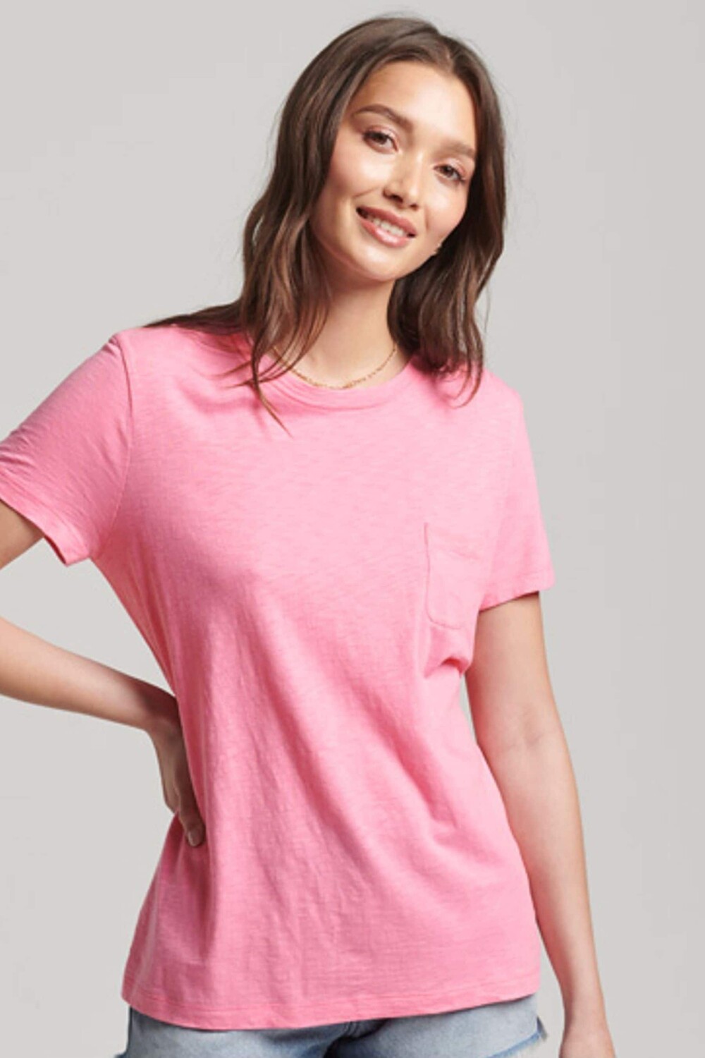 

Футболка Studios с карманом Superdry, розовый