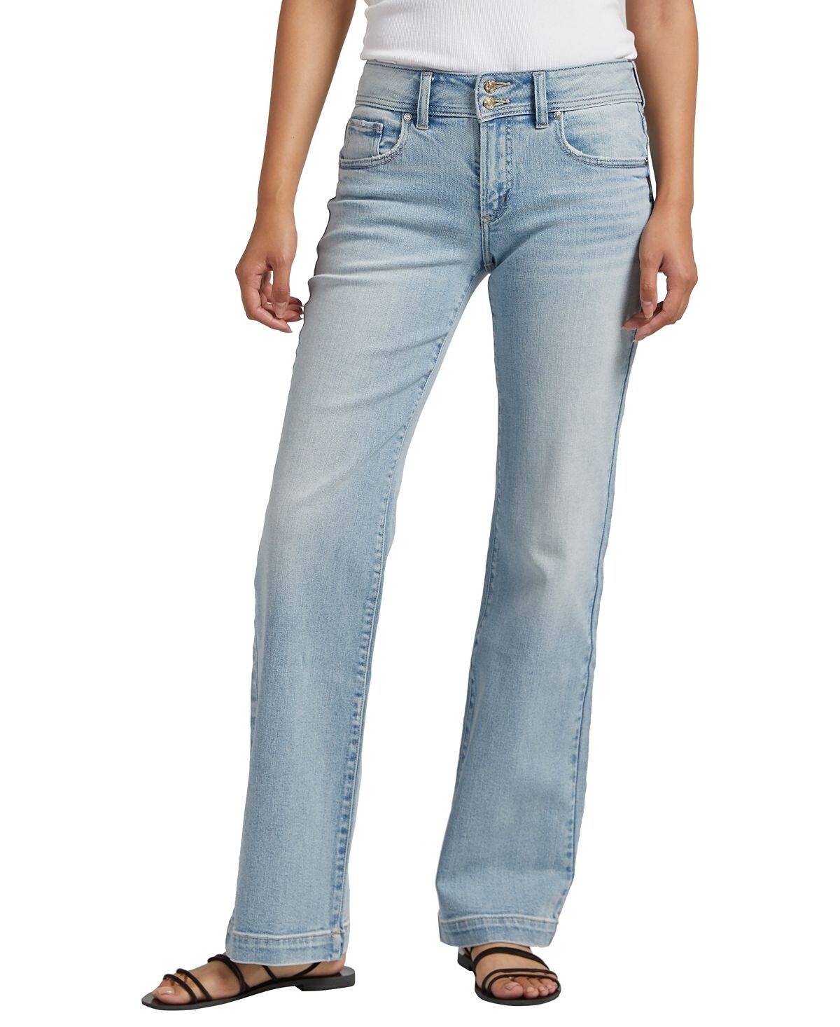 

Женские джинсы Suki со средней посадкой и брючными штанинами Silver Jeans Co.