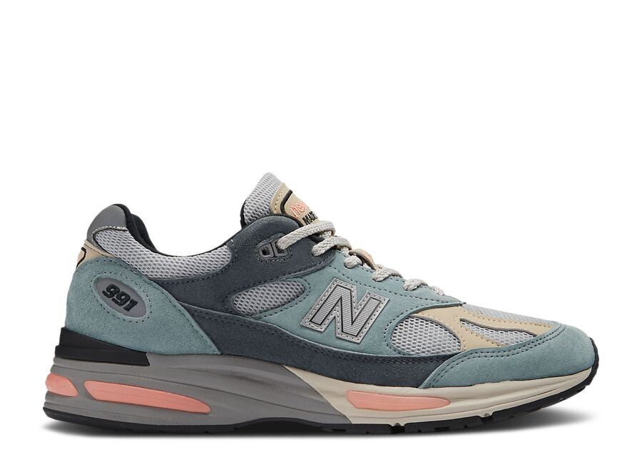 

Кроссовки New Balance 991V2 Made In England 'Silver Blue Turbulence', синий