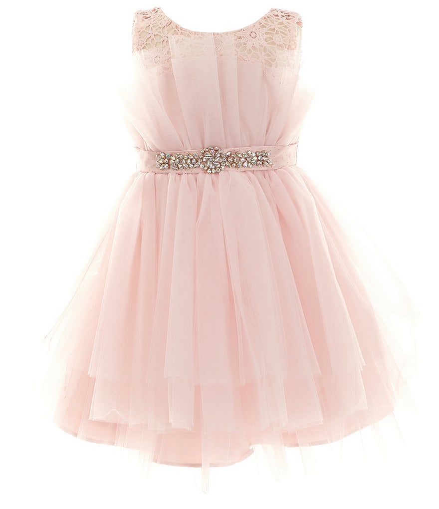 цена Платье-капкейк без рукавов для маленьких девочек 2T-6X Rare Editions, розовый