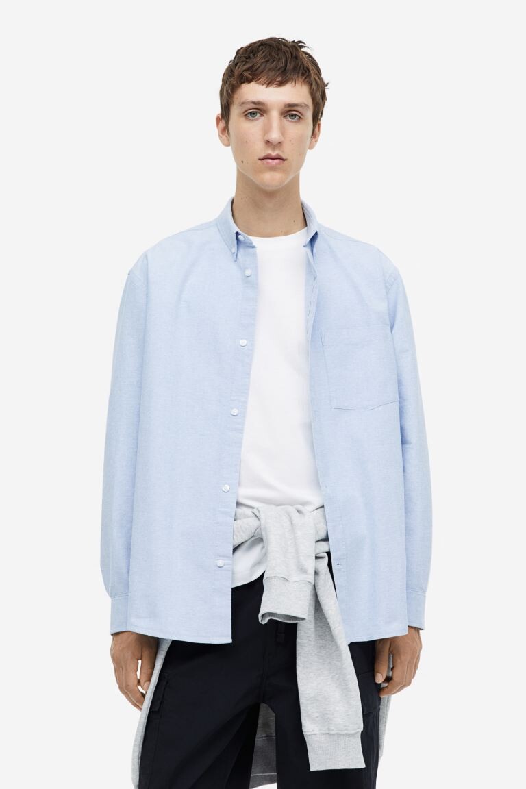 

Оксфордская рубашка свободного кроя H&M