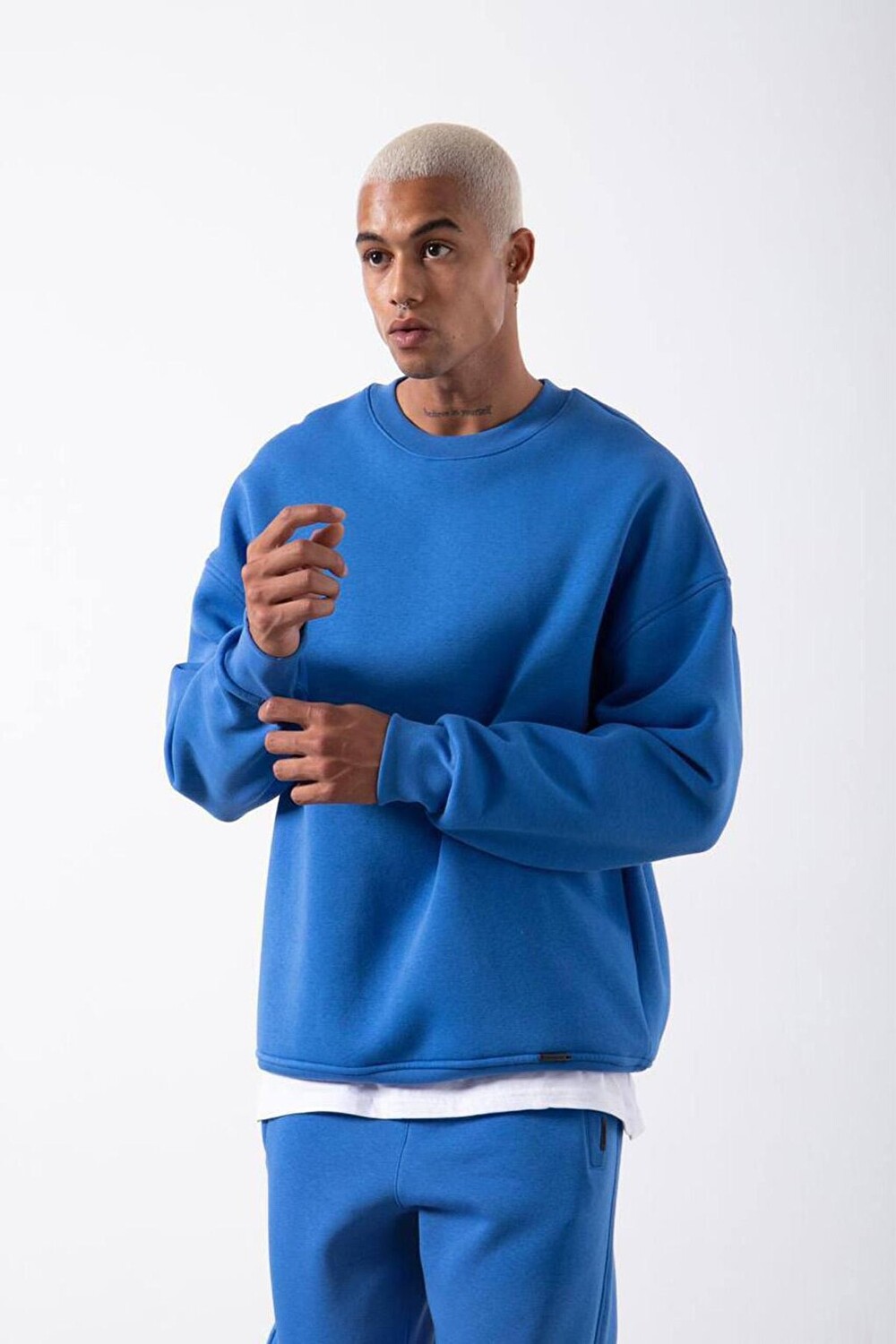 

Синий свитшот Sardon Oversize из органического хлопка 3KXE8-46416-12 XHAN