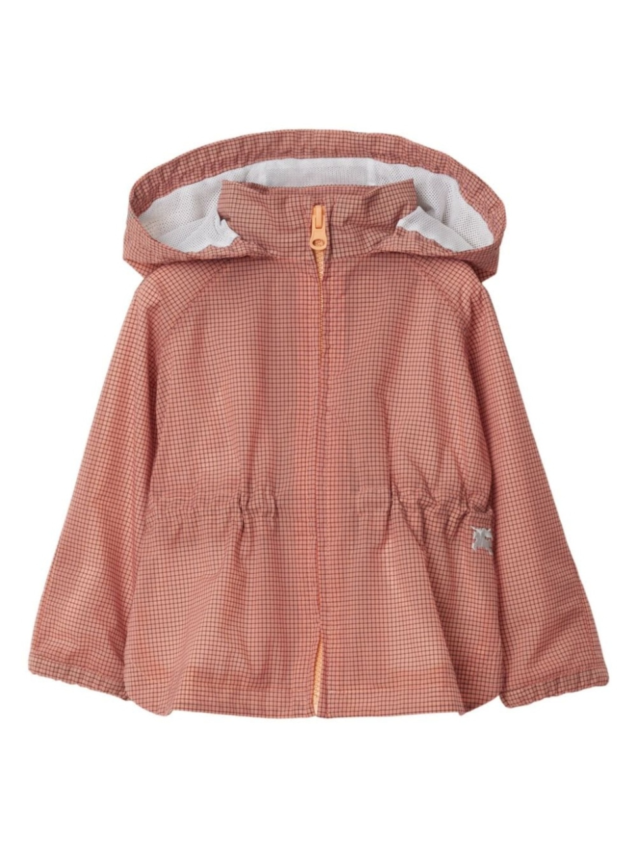 

Burberry Kids клетчатое пальто с капюшоном, розовый