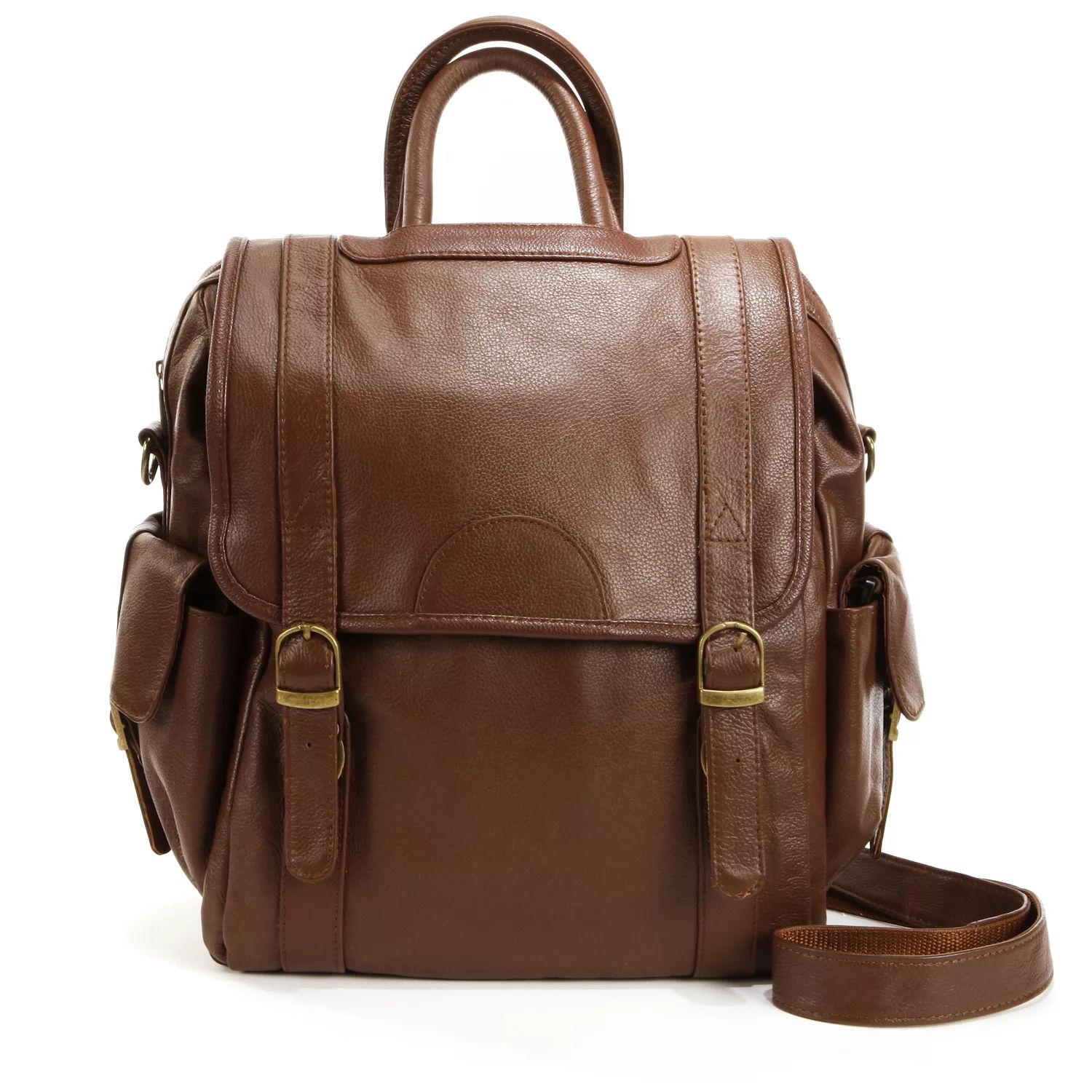 Кожаный трехсторонний рюкзак AmeriLeather AmeriLeather, коричневый