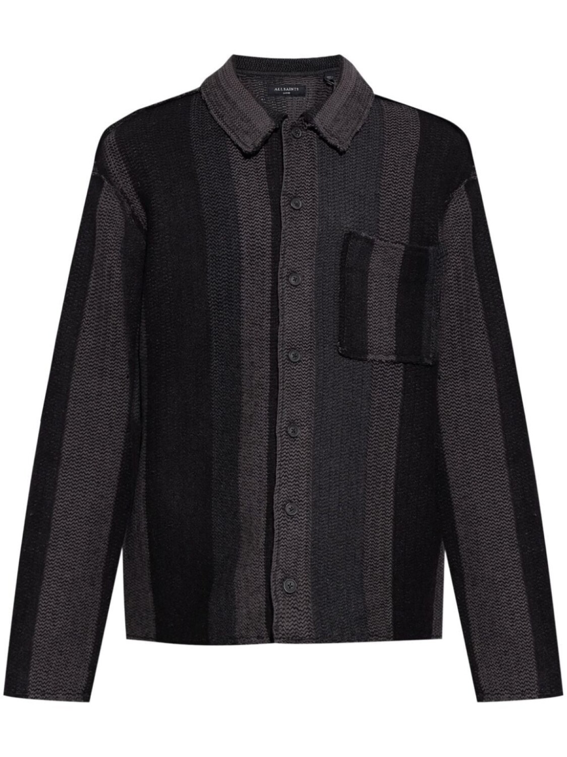 

Куртка-рубашка AllSaints Temper с полосатым узором, коричневый