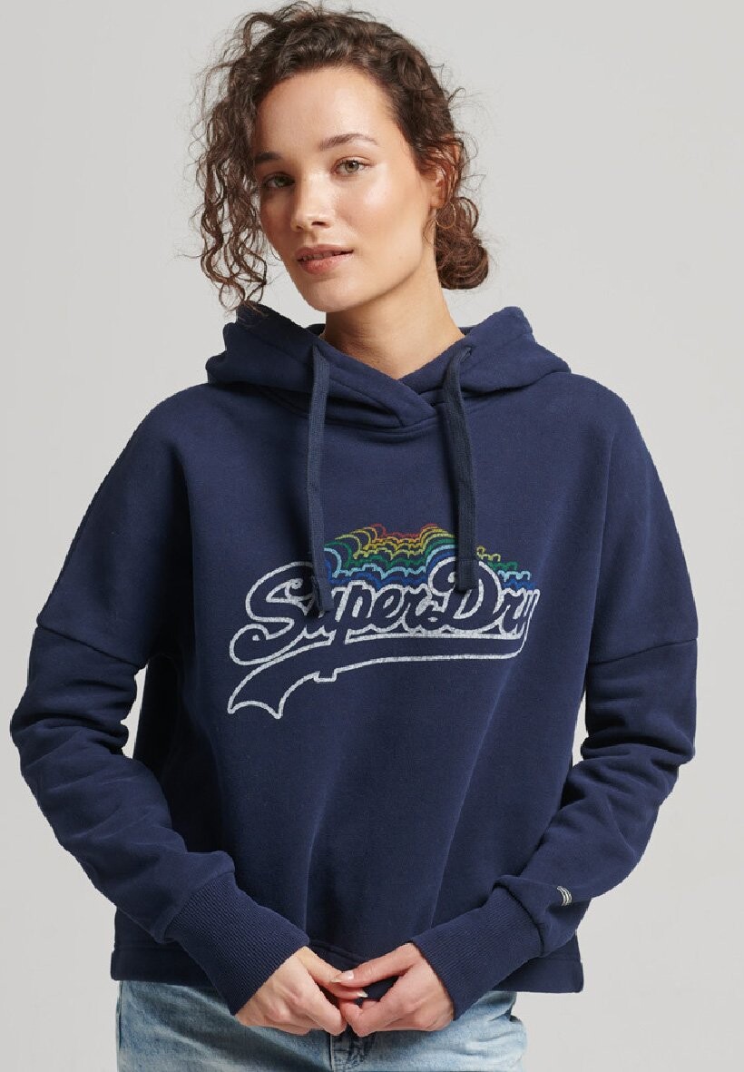 

Толстовка с капюшоном Superdry, темно-синий