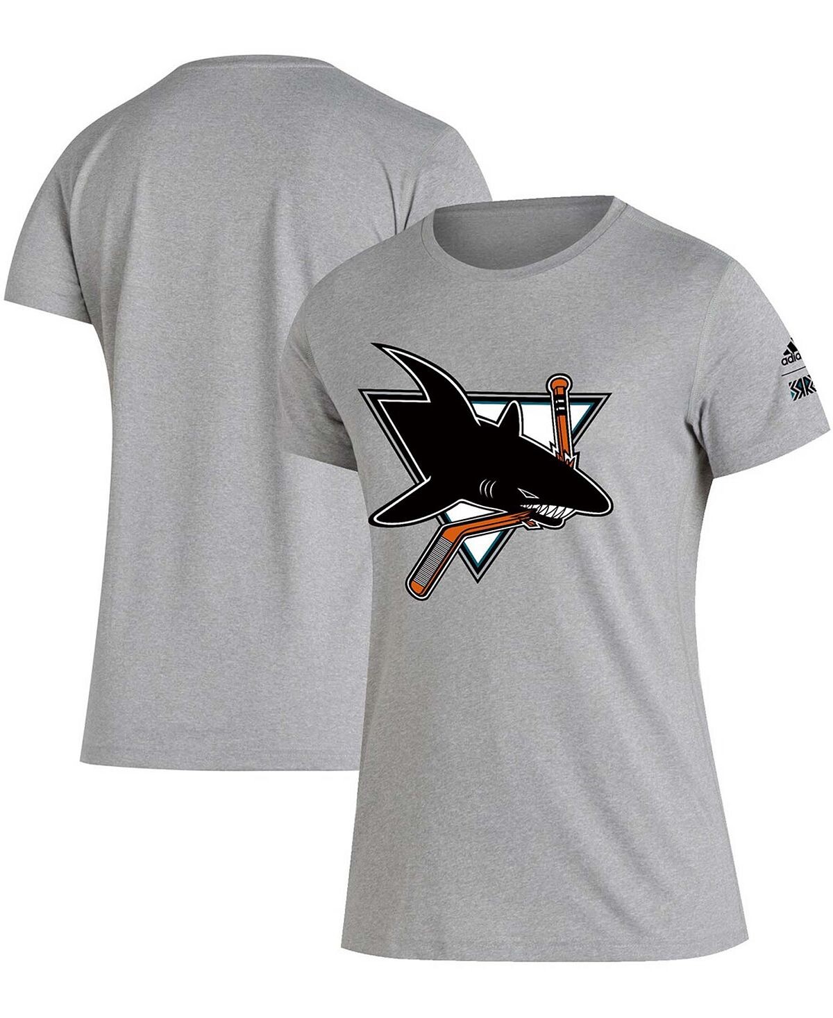 

Женская серая футболка San Jose Sharks Reverse Retro Creator adidas, серый