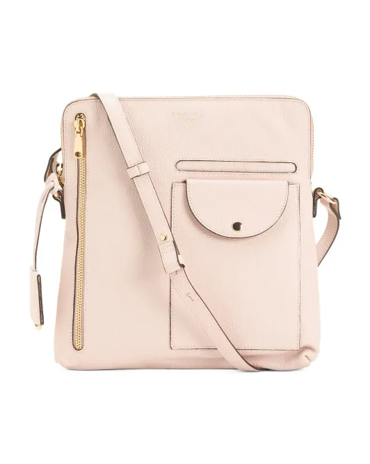 

Кожаное боди Ridge Park среднего размера на молнии с верхом Radley London, цвет Clay Pink