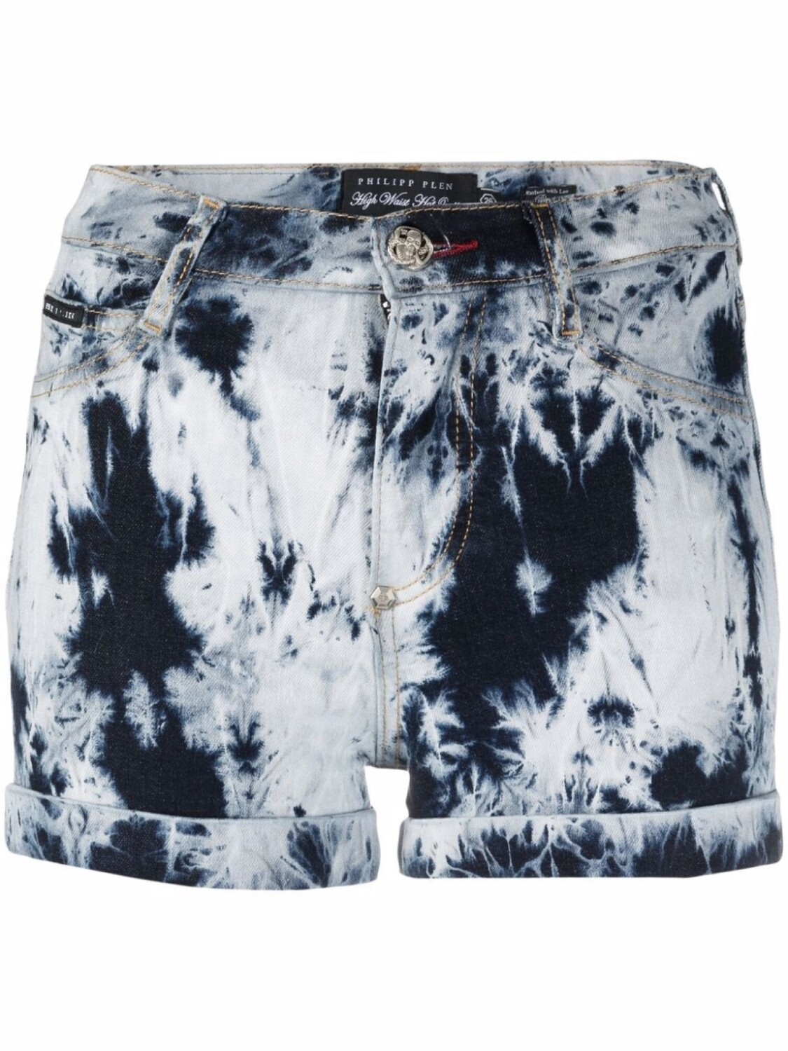 

Выбеленные джинсовые шорты Philipp Plein, синий