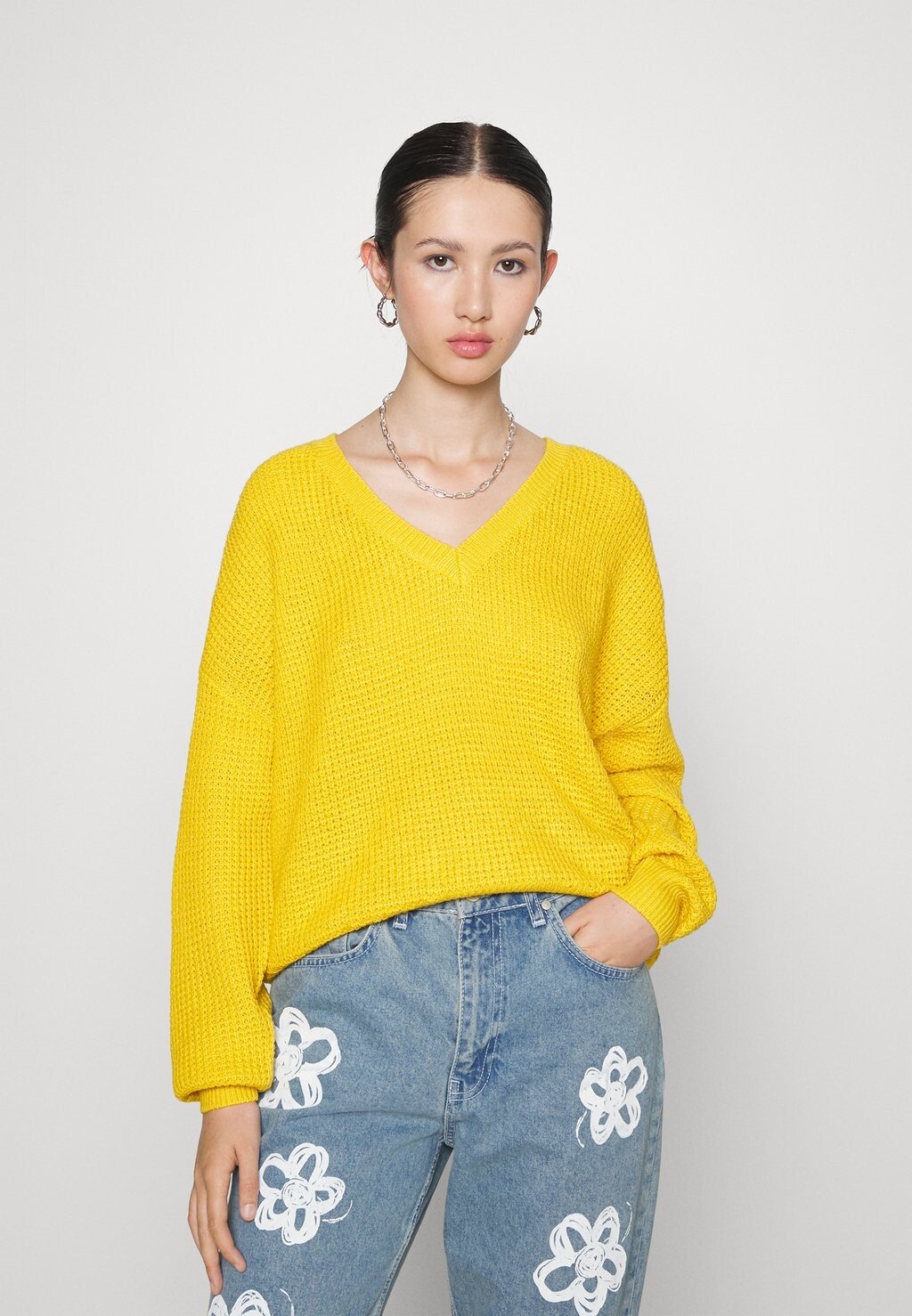 

Свитшот Vero Moda VMLEANNA V NECK, цвет spicy mustard