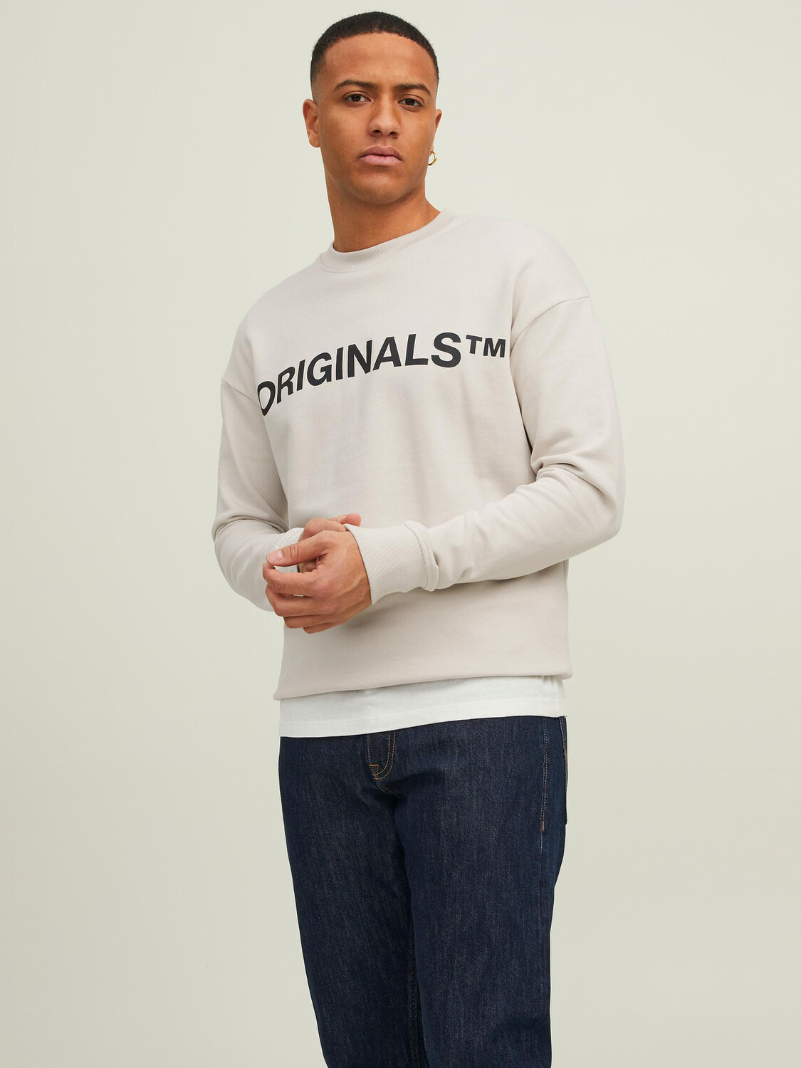 

Толстовка Jack & Jones Basic Sweater Langarm Shirt Rundhals Pullover JORCLEAN, песочный