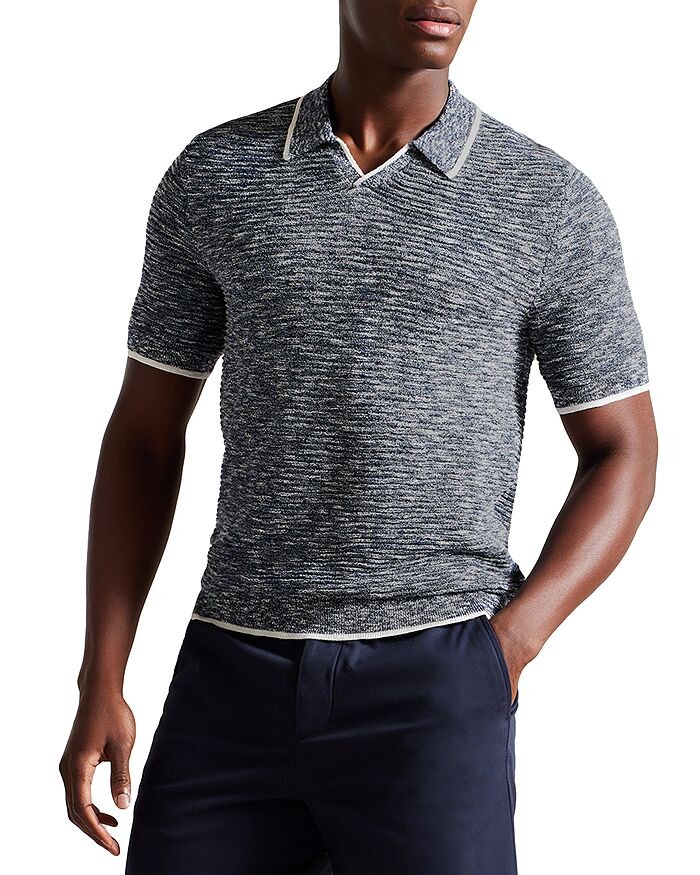 

Рубашка поло классического кроя Plantr Marled с открытым воротником Ted Baker