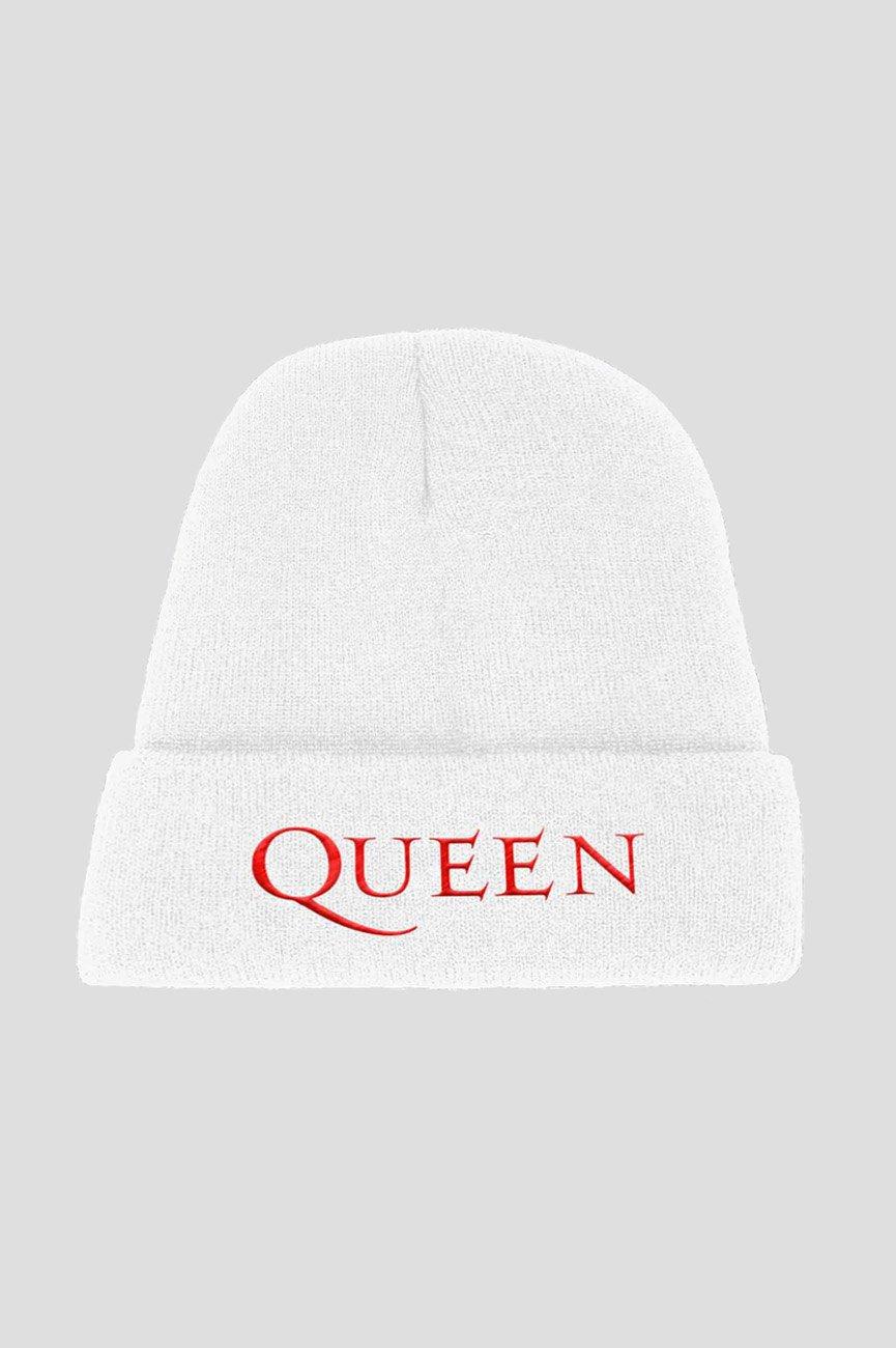Шапка-бини с логотипом группы Queen, белый шапка бини с логотипом chucky черный