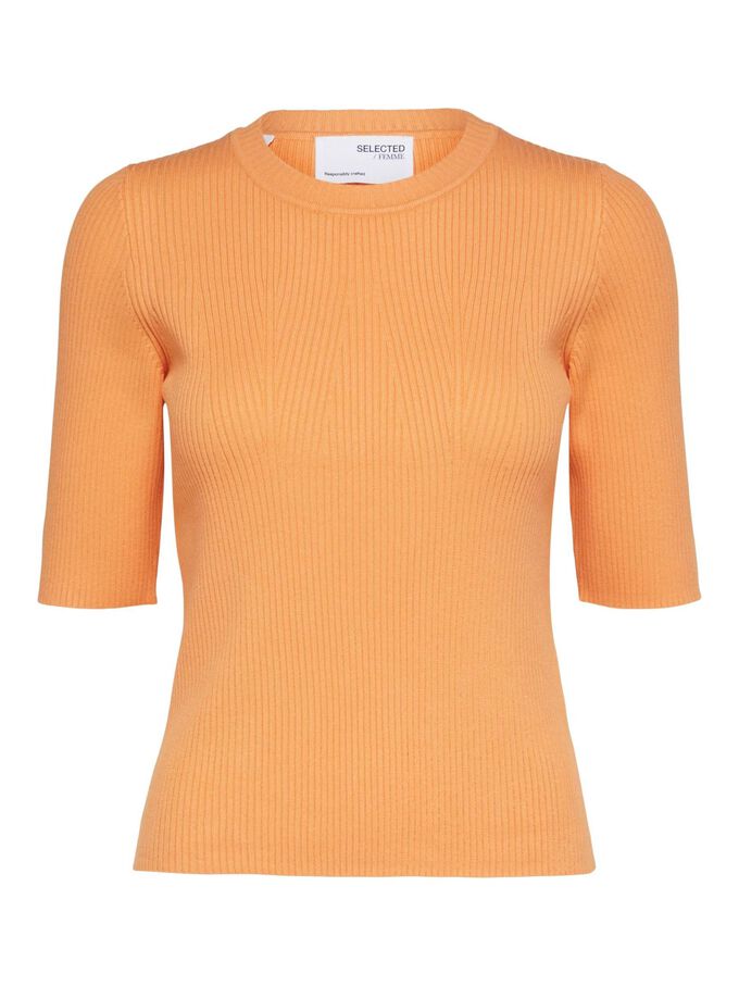 Вязаный свитер слфмала Selected Femme, оранжевый