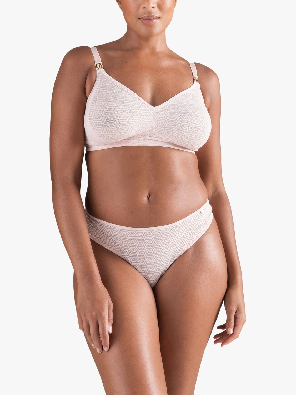 

Стринги Nudea Barely There с геометрическим рисунком, румяно-розовые