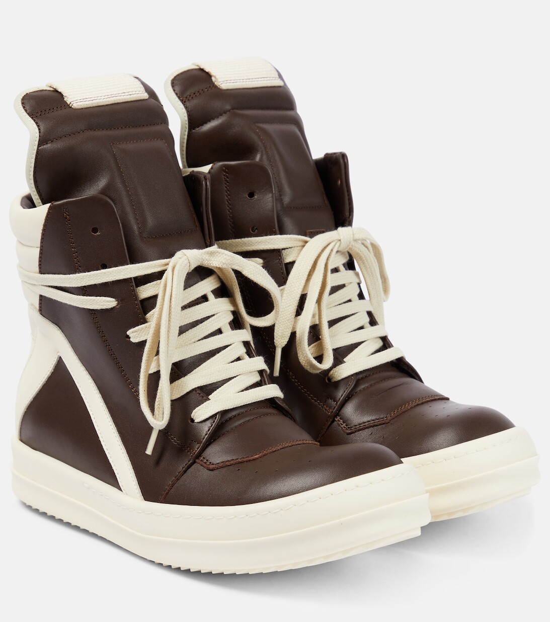 

Высокие кеды Geobasket из коровьего волоса Rick Owens, коричневый