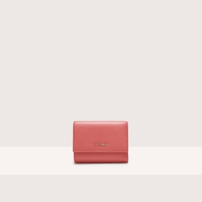 

Кошелек из зернистой кожи Coccinelle METALLIC SOFT, красный