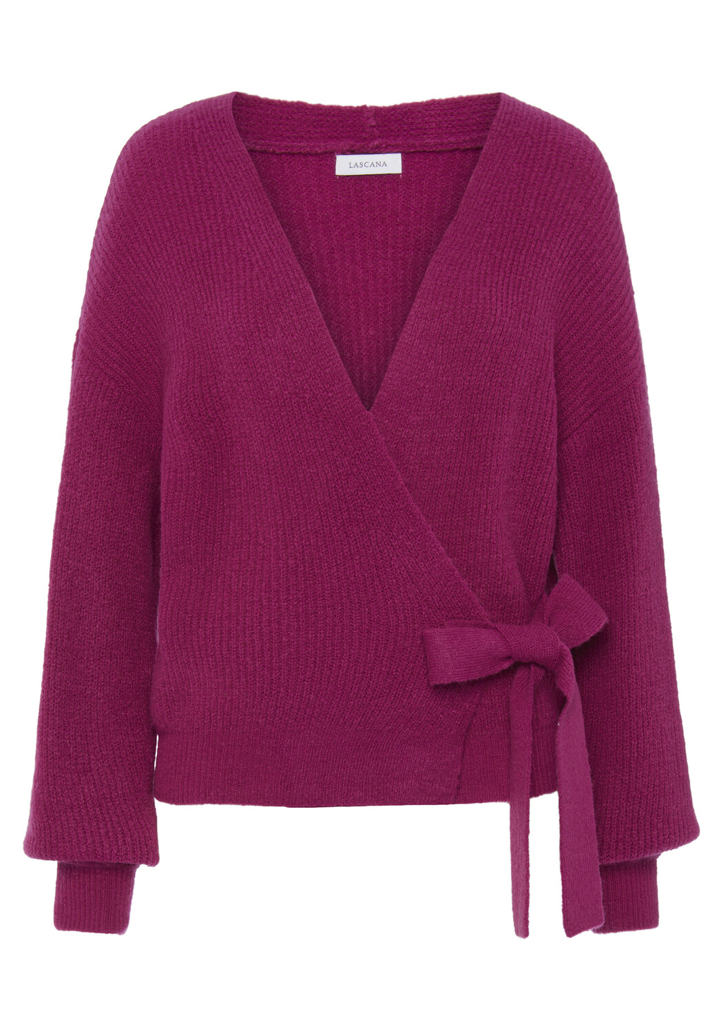 

Толстовка LASCANA Wickelstrickjacke, фиолетовый