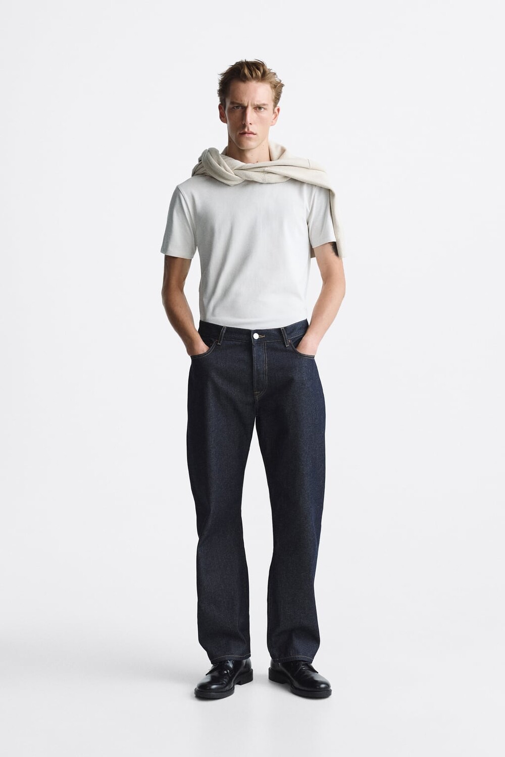 

Футболка basic slim fit ZARA, Черный
