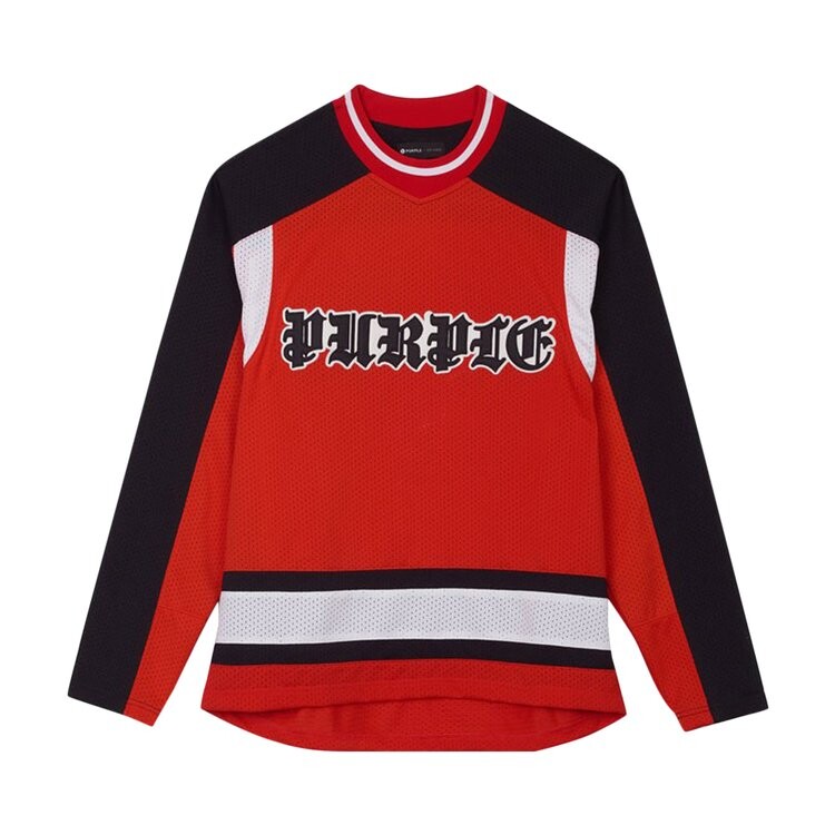 

Футболка PURPLE BRAND Mesh Colorblock 'Fiery Red', красный