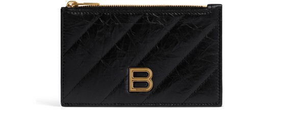 

Стеганая визитница и монетница Long Crush Balenciaga, черный